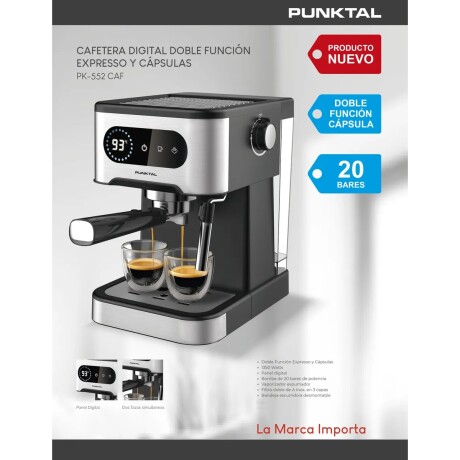 Cafetera Expresso y Cápsulas Nespresso Punktal PK-552 Doble Función 001