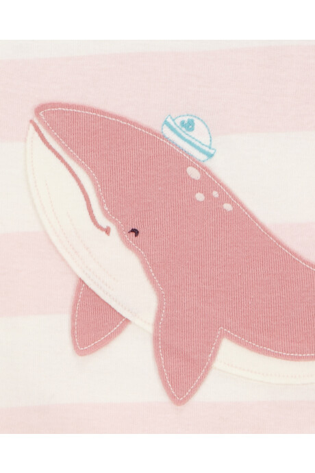 Pijama cuatro piezas de algodón, dos bermudas y dos remeras, diseño ballenas. Talles 12-24M Pijama cuatro piezas de algodón, dos bermudas y dos remeras, diseño ballenas. Talles 12-24M