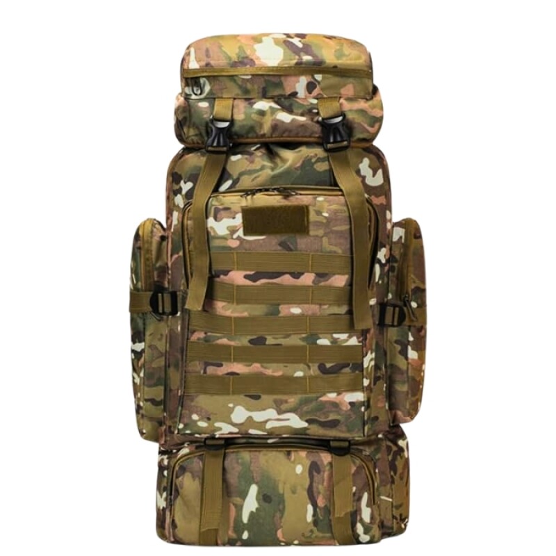 Mochila Táctica Militar 80L Trekking Camuflado Verde