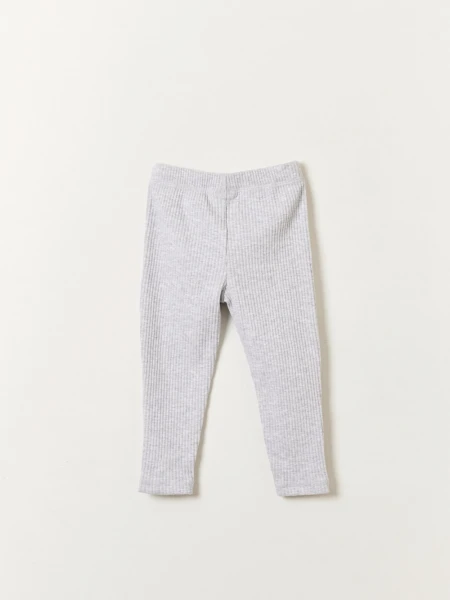 Calza rib Gris Melange