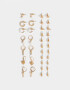 Aros Sets Con strass Sets De Aros Con Strass - Dorado