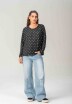 Remera Popi Polka dots negro y blanco