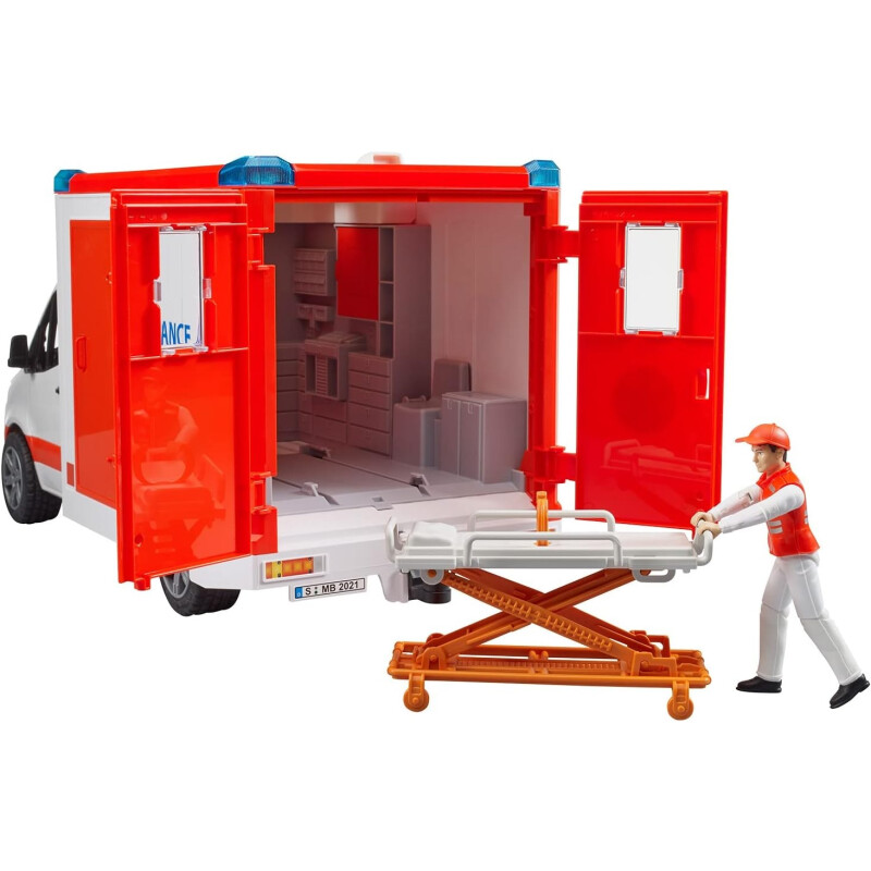 Bruder Ambulancia Mercedes Sprinter con figura Bruder Ambulancia Mercedes Sprinter con figura