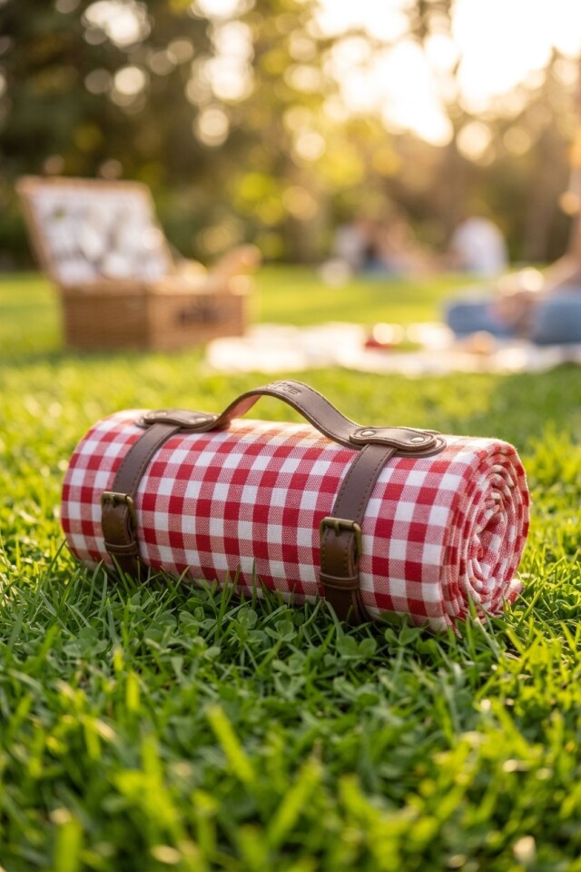 Lona picnic rojo