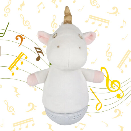 Lampara De Noche Bebés León Melodías Luz 7Colores 10Melodías Unicornio