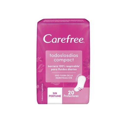 Protectores Diarios Carefree Compact 20 Uds. Protectores Diarios Carefree Compact 20 Uds.