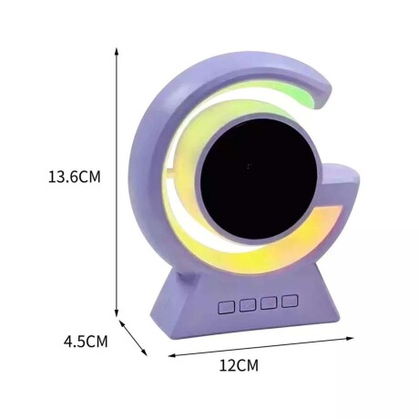 Parlante Pequeño Bluetooth Inalámbrico Portable c/ Luces RGB Lila