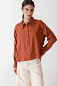 BLUSA POLO LINEN Rayas Terrac
