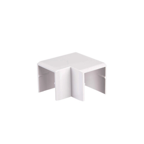 Codo plástico 90° blanco para ducto 18x21mm ZO0312