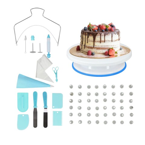 Set De Reposteria Pasteleria Decoracion Tortas 73 Piezas Color Azul Set De Reposteria Pasteleria Decoracion Tortas 73 Piezas Color Azul