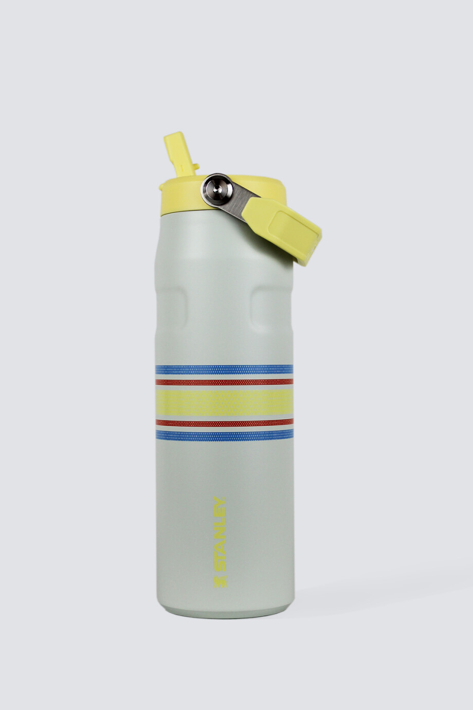 Botella Stanley The Aerolight 24 OZ Gris - Rayas amarillo y azul