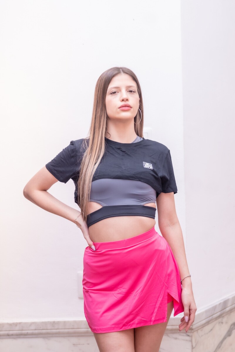 FALDA CORTA ROSADO 