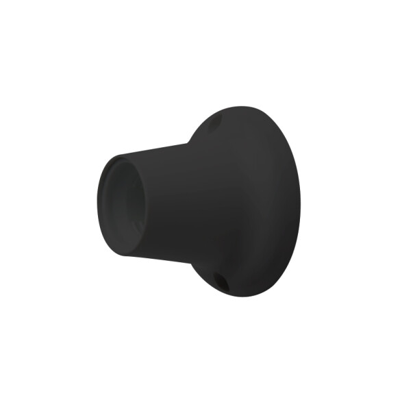 Portalámparas E27 de pared receptáculo recto negro M31325E