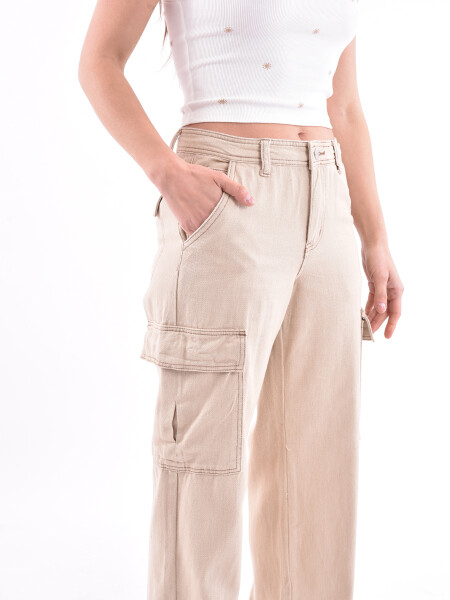 PANTALON CARGO CATALINA BEIGE CLARO