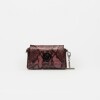 Mini Bag Bloom En Cuero Grabado Snake Metalizado Bordeaux