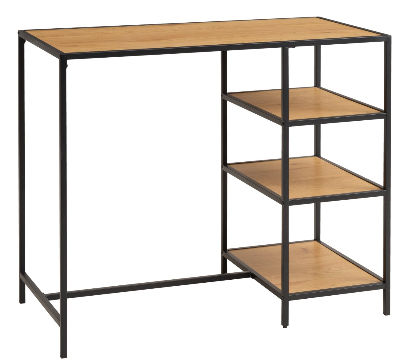 Mesa de bar TRAPPEDAL 60x120 roble/negro 