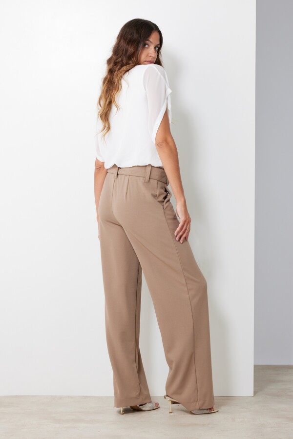 Pantalon Wide Leg Cinto TOSTADO