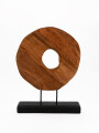 ADORNO DE MESA DE MADERA MARRON