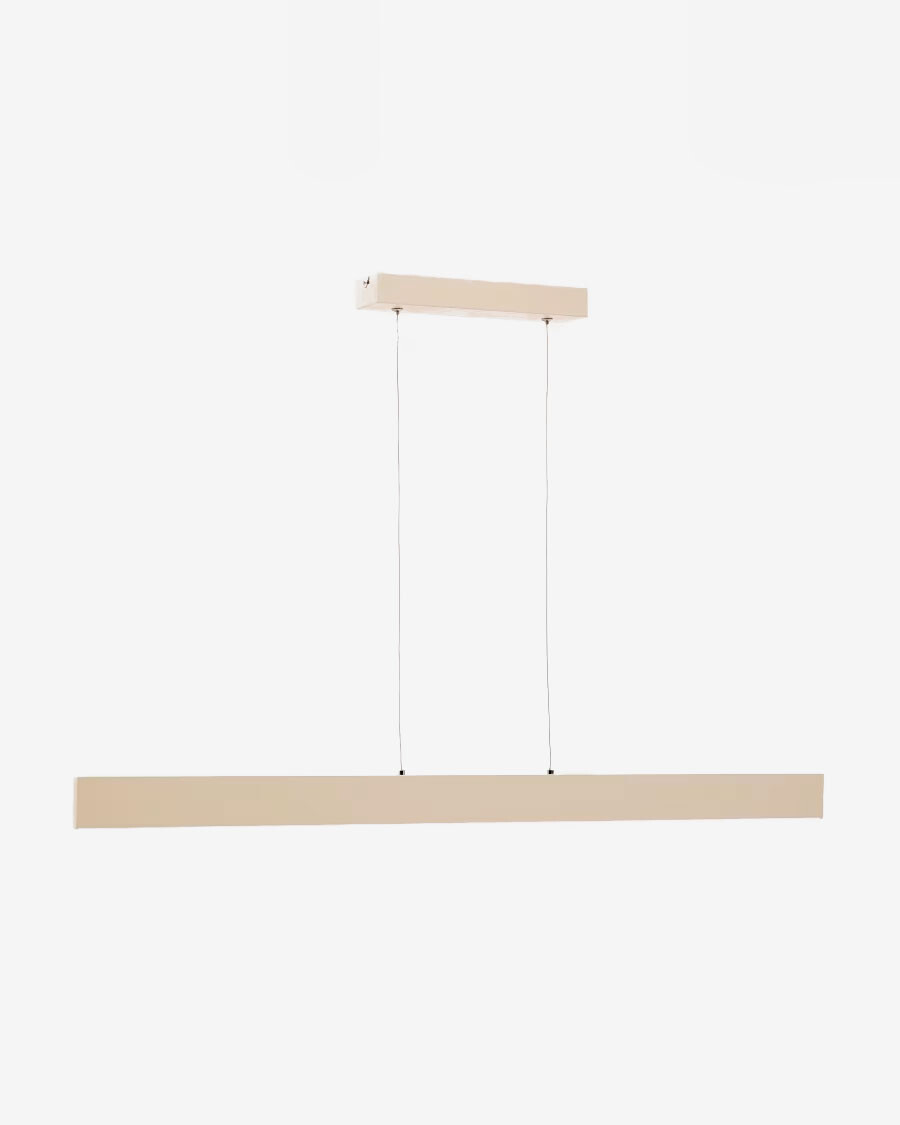 Lámpara de techo Boadella con acabado pintado beige