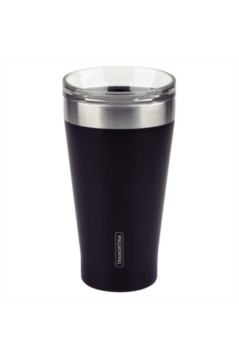 TRAMONTINA VASO C/ TAPA 550ML NEGRO TRAMONTINA VASO C/ TAPA 550ML NEGRO