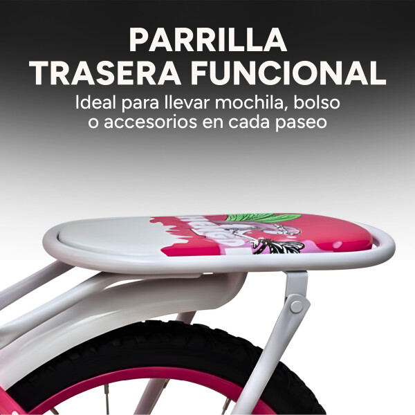 Bicicleta infantil Shengdi Rodado 16 Canasto Parrilla Hadas Color Rosa Oscuro