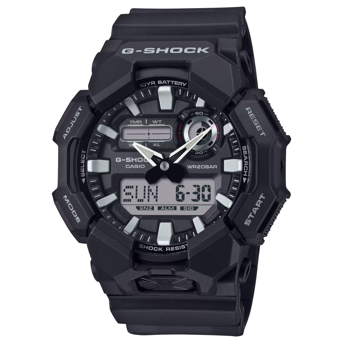 Reloj CASIO G-SHOCK GA010-1ADR en Resina Negro Esfera 52mm 