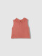 Camiseta Sin Mangas Cuello Openwork Naranja