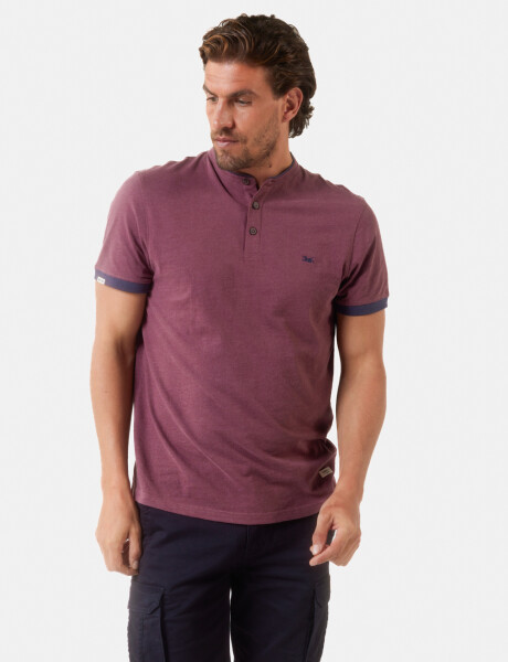 REMERA LISA CUELLO MAO Bordo