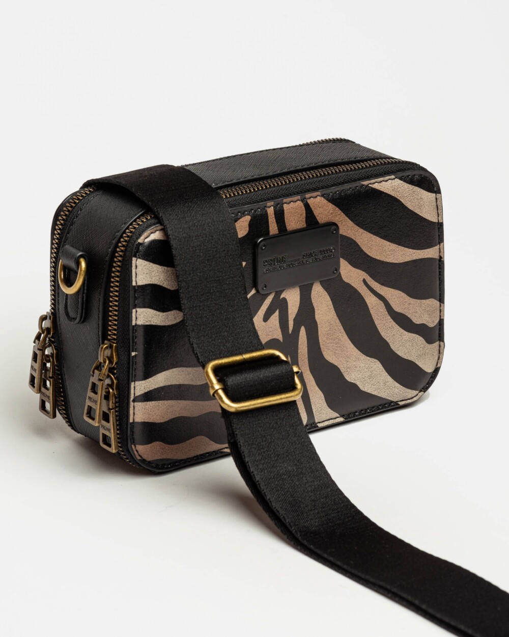 Bandolera New Penny en efecto cuero zaffiano Animal Print