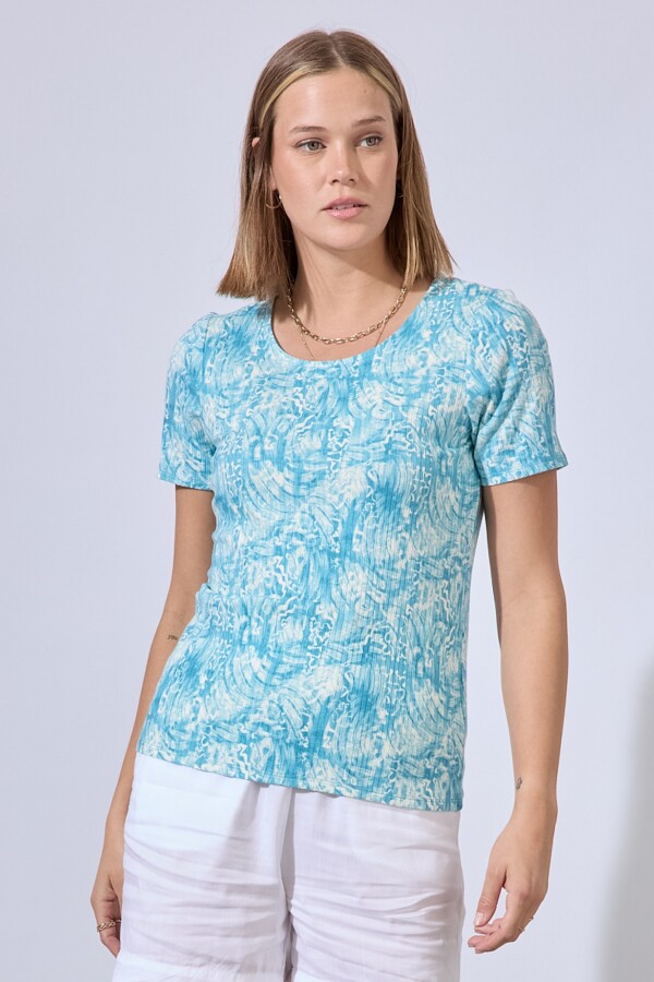 Remera Print CELESTE/MULTI