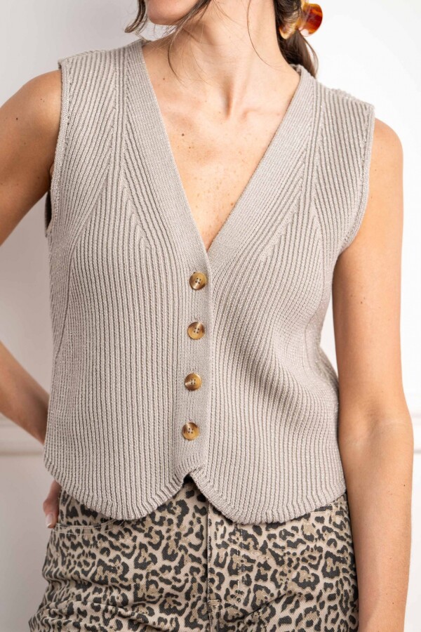 Chaleco Lurex Plata