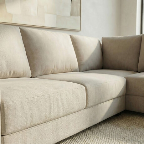 Rinconera Avero - Tela Microfibra - Chaise derecho Berlin 02 (Beige)
