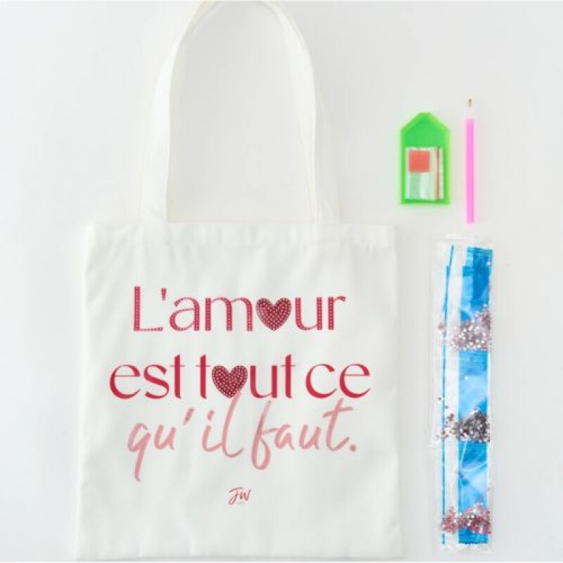 Bolsa Tote Gem Art Minimal + Kit para Decorar FW Bolsa Tote Gem Art Minimal + Kit Para Decorar Fw