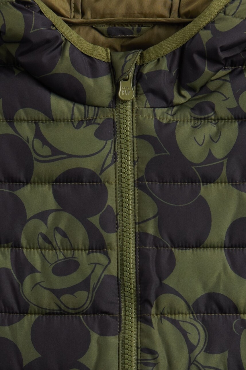 Campera Puffer Disney Toddler Niño Army Jacket Green