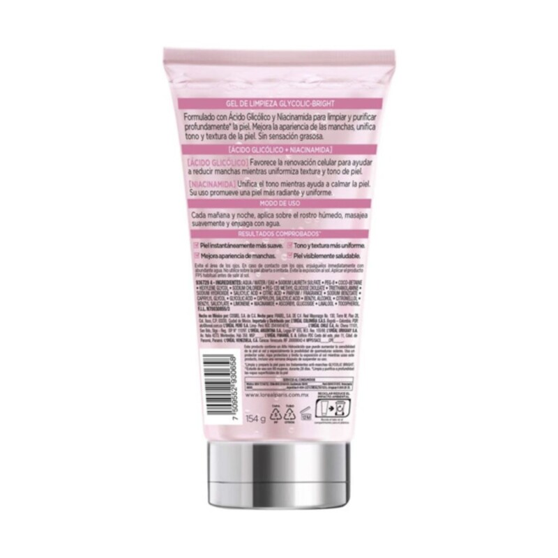 Gel de Limpieza Anti Manchas L'oréal Paris Glycolic Bright - 150ml Gel de Limpieza Anti Manchas L'oréal Paris Glycolic Bright - 150ml