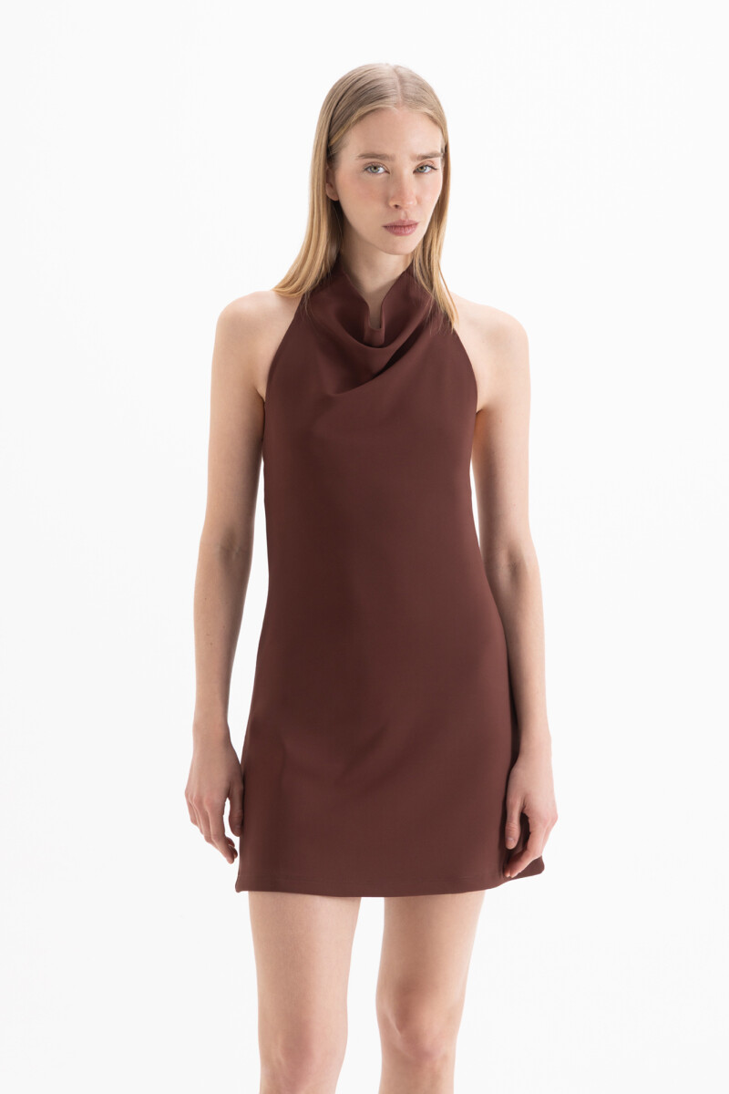 VESTIDO JAZZY Marron