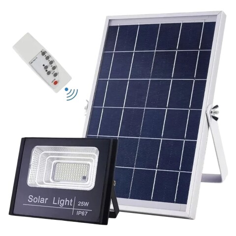 Foco Led Luz Solar 25 Watts Control Remoto Exterior Interior Foco Led Luz Solar 25 Watts Control Remoto Exterior Interior