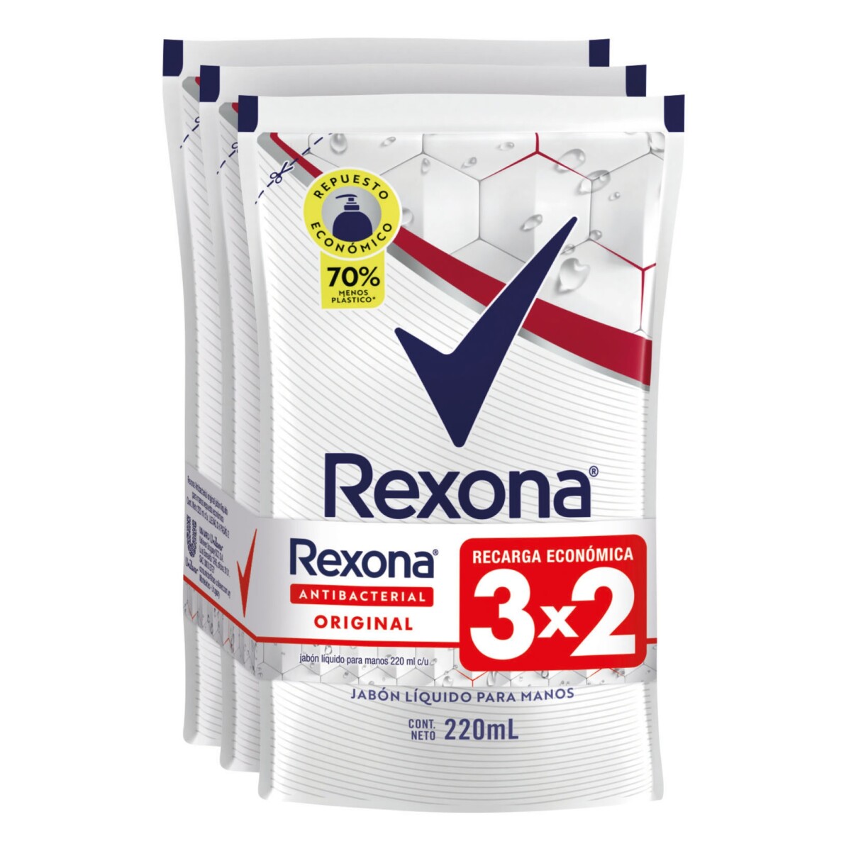 Pack Jabón Rexona 220ml 
