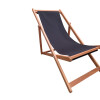 Perezoso Plegable Madera y Lona Negro