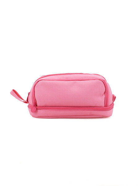 CARTUCHERA ROSA DOBLE CIERRE ROSADO