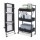 Carro Plegable Organizador Multiuso 3 Estantes Con Ruedas Negro