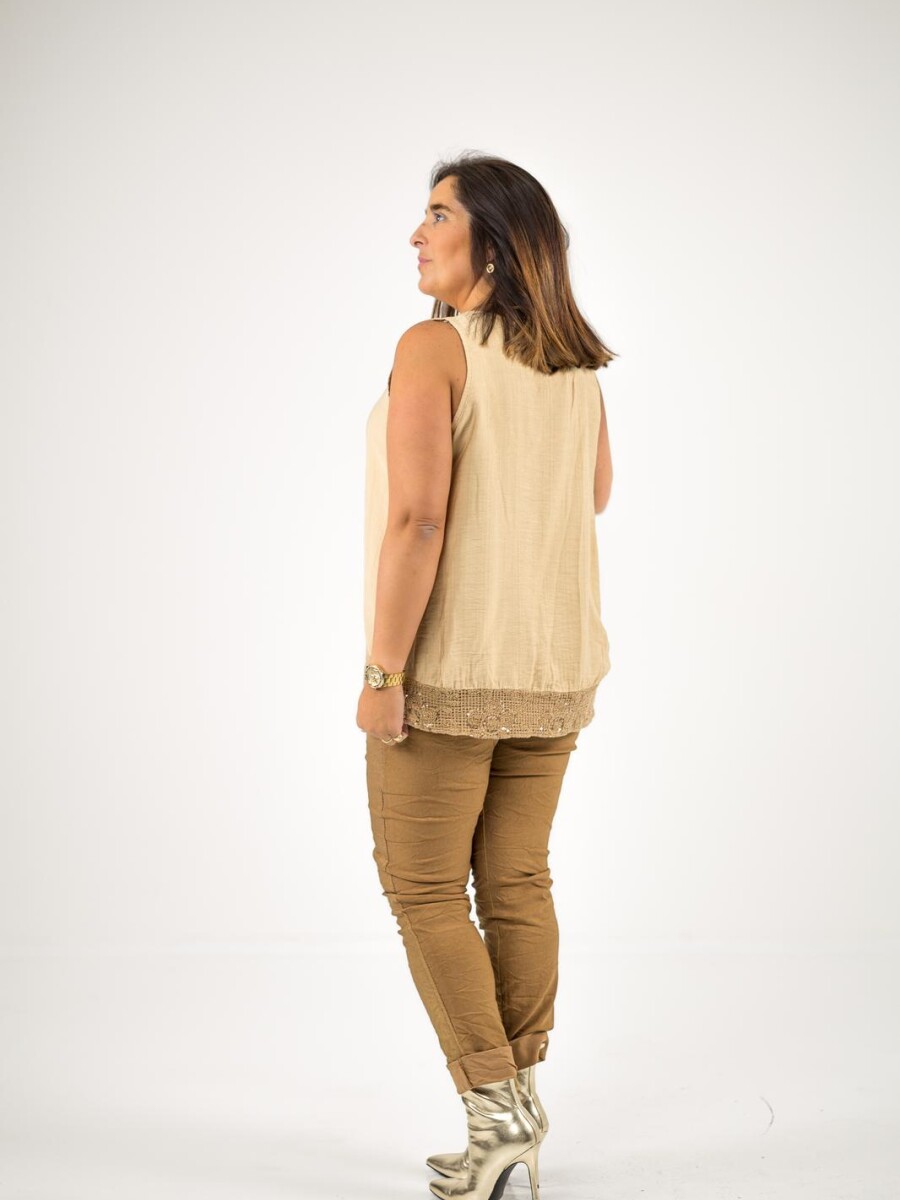 Musculosa con guarda abajo TOSADO