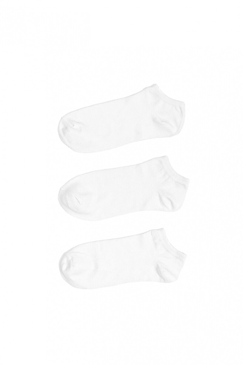 Medias Pack x3 Invisibles - Blanco 