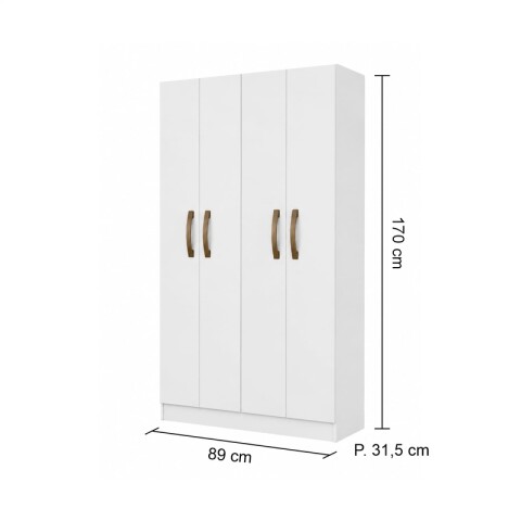 Mueble Multiusos Organizador Ropero de 10 Estantes con 4 Puertas - 170x 89 x 31,5 cm - Blanco Mueble Multiusos Organizador Ropero de 10 Estantes con 4 Puertas - 170x 89 x 31,5 cm - Blanco