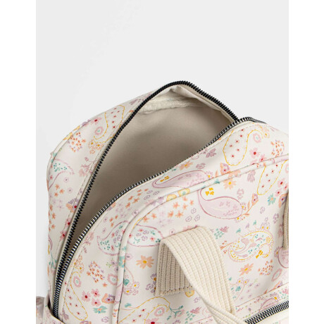 Mochila De Cuerina Blanco Crudo