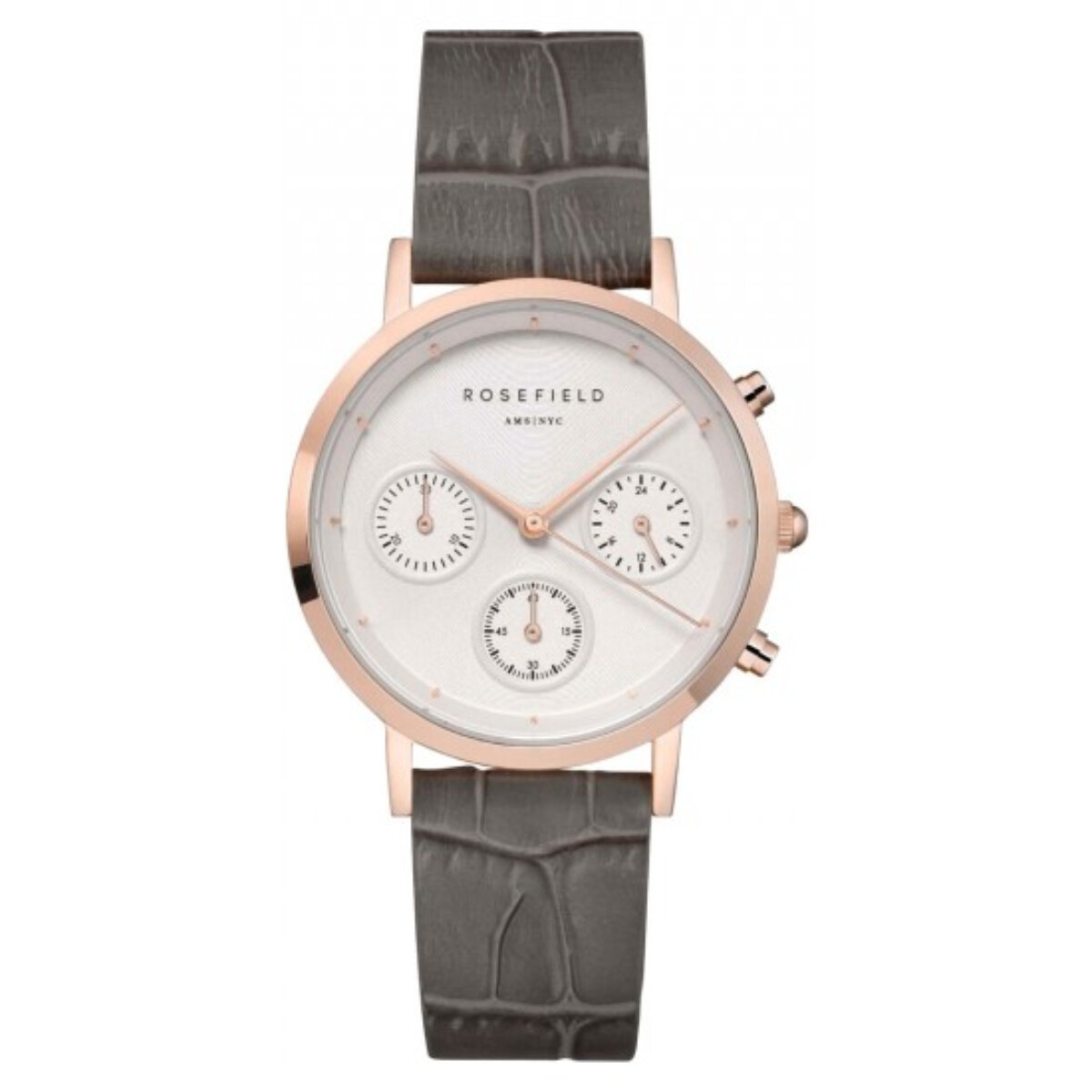 Reloj Rosefield Fashion Cuero Gris 