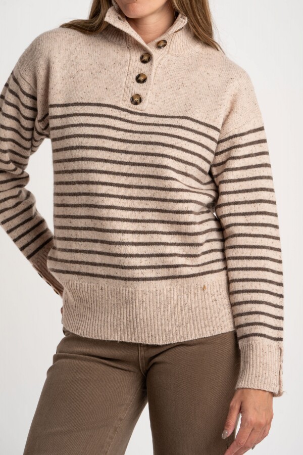 Sweater Lana Botones Verde