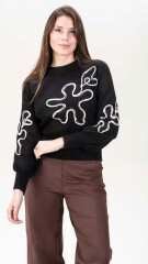 Sweater Flor Negro