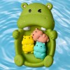 Set juego agua baño familia verde