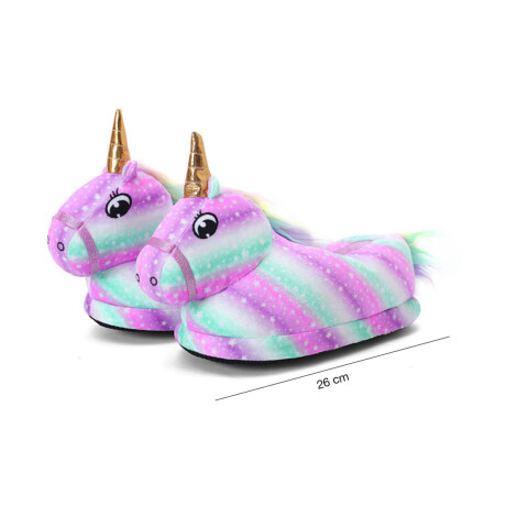 Set p/Adultos Diseño Unicornio con Pijama Entero + Pantuflas Multicolor